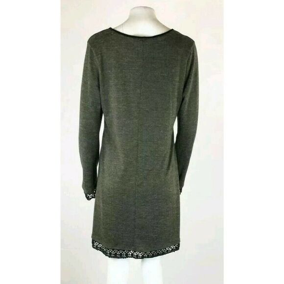 Modcloth Fervour Sweater Shift Dress Crochet Hem - Picture 3 of 4